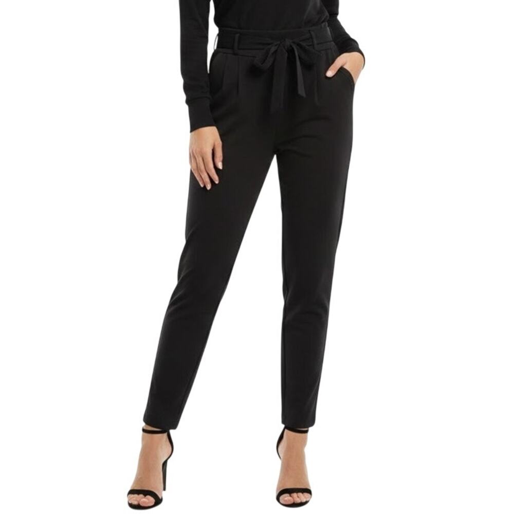 White House Black Market Jersey-Knit High-Rise Tapered Ankle Pants Black NWT XSP